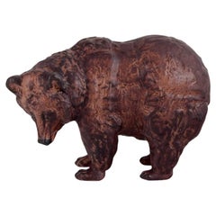 Jeanne Grut for Royal Copenhagen Aluminia faience. Large figurine of bear