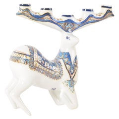 Jeanne Grut for Royal Copenhagen Deer Figurine Candelabra, Danish Ceramic, 1970s