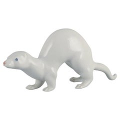 Jeanne Grut for Royal Copenhagen, Porcelain Figurine of a Mink