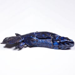 Jeanne Grut, Der blaue Fisch Wandrelief für Royal Copenhagen