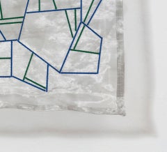 Geometry of Hope: Cobalt, Emerald, Blue Green Geometric Abstract Wall Sculpture