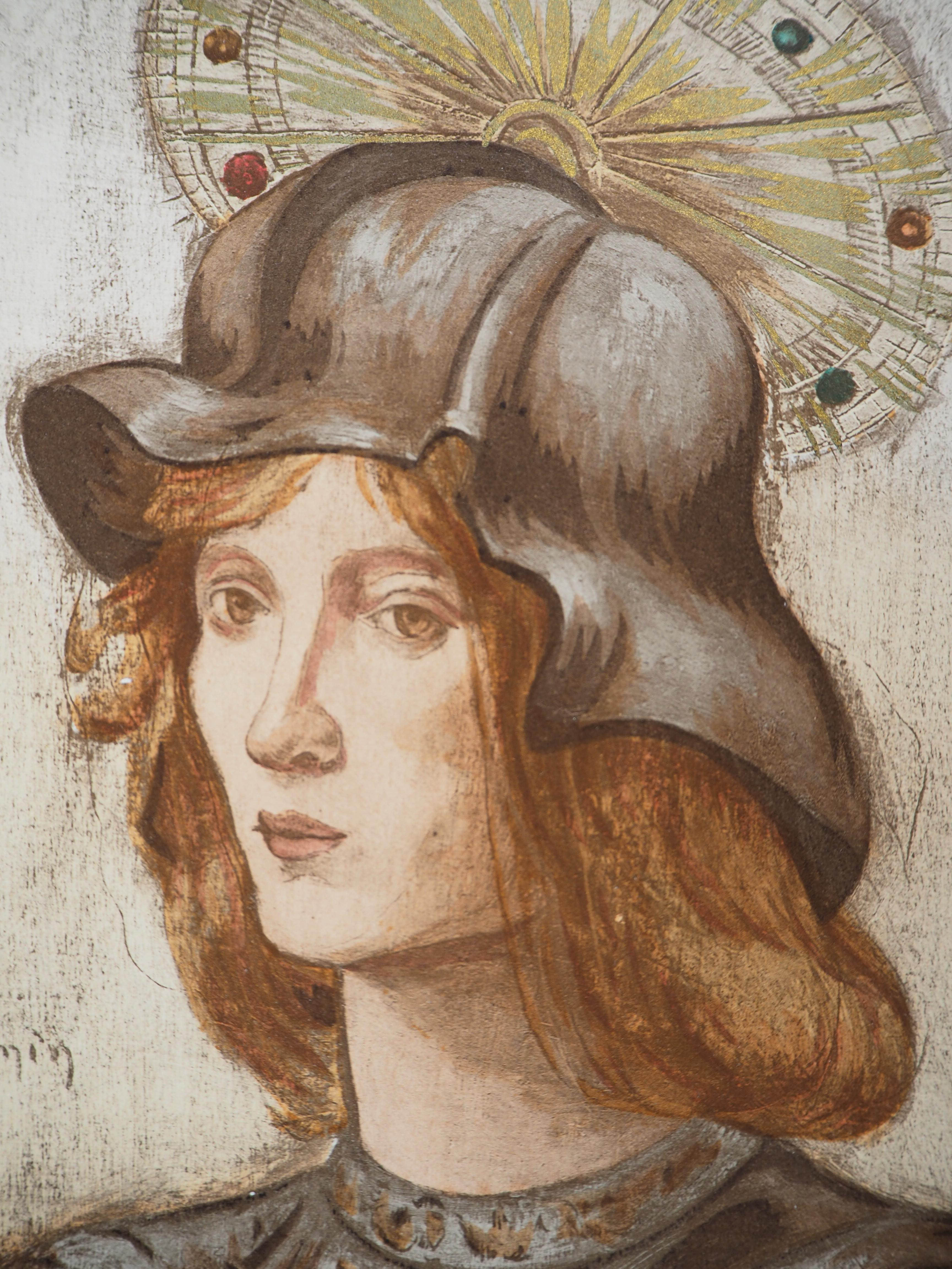 Jeanne JACQUEMIN (1863 - 1938)
Saint George 

Litografía original
Firma impresa en la placa
1897/98
Impreso en papel Vélin 
Tamaño 40 x 31 cm (c. 16 x 12