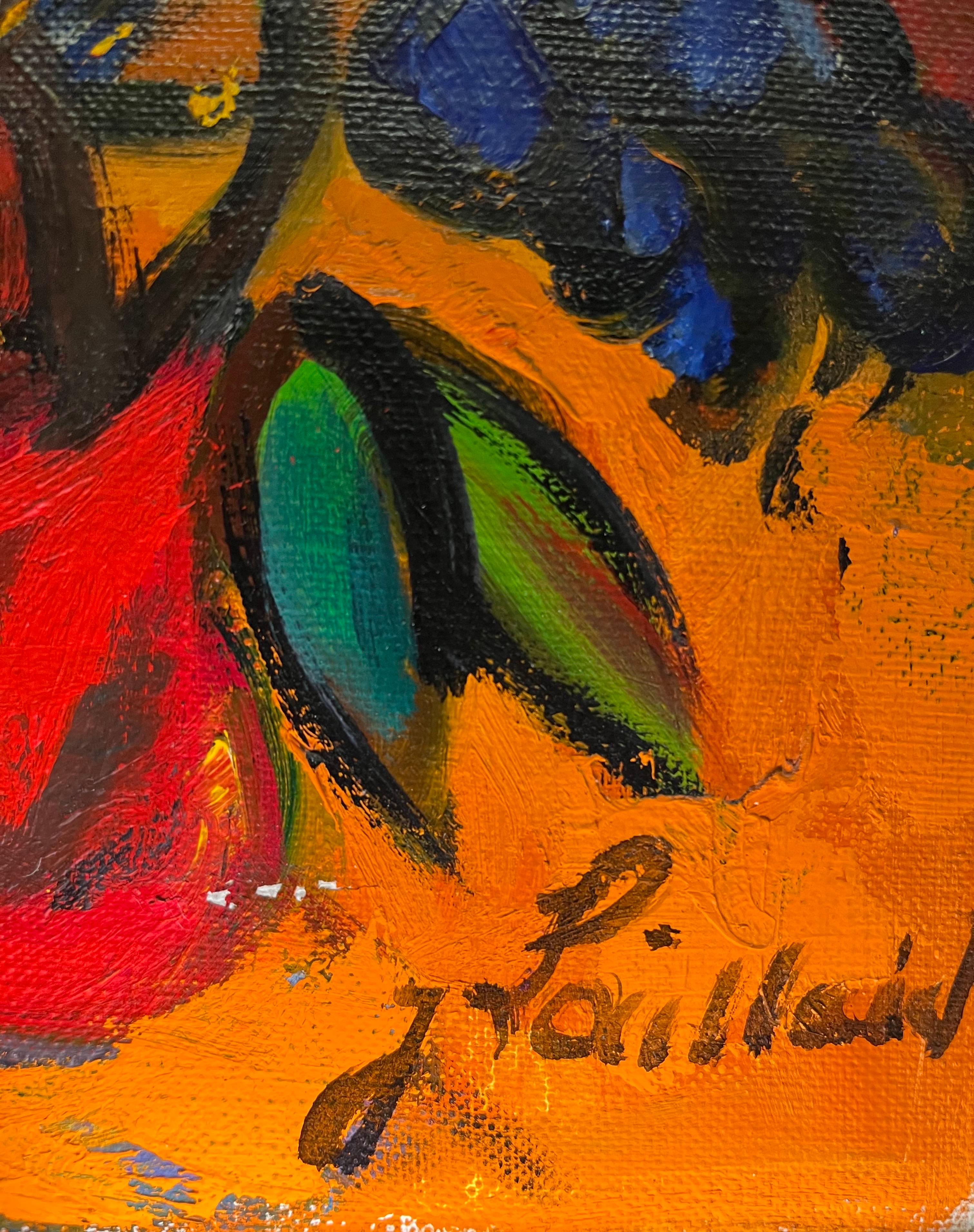 Ananas di Jeanne Laillard - Olio su tela 38x46cm in vendita 1