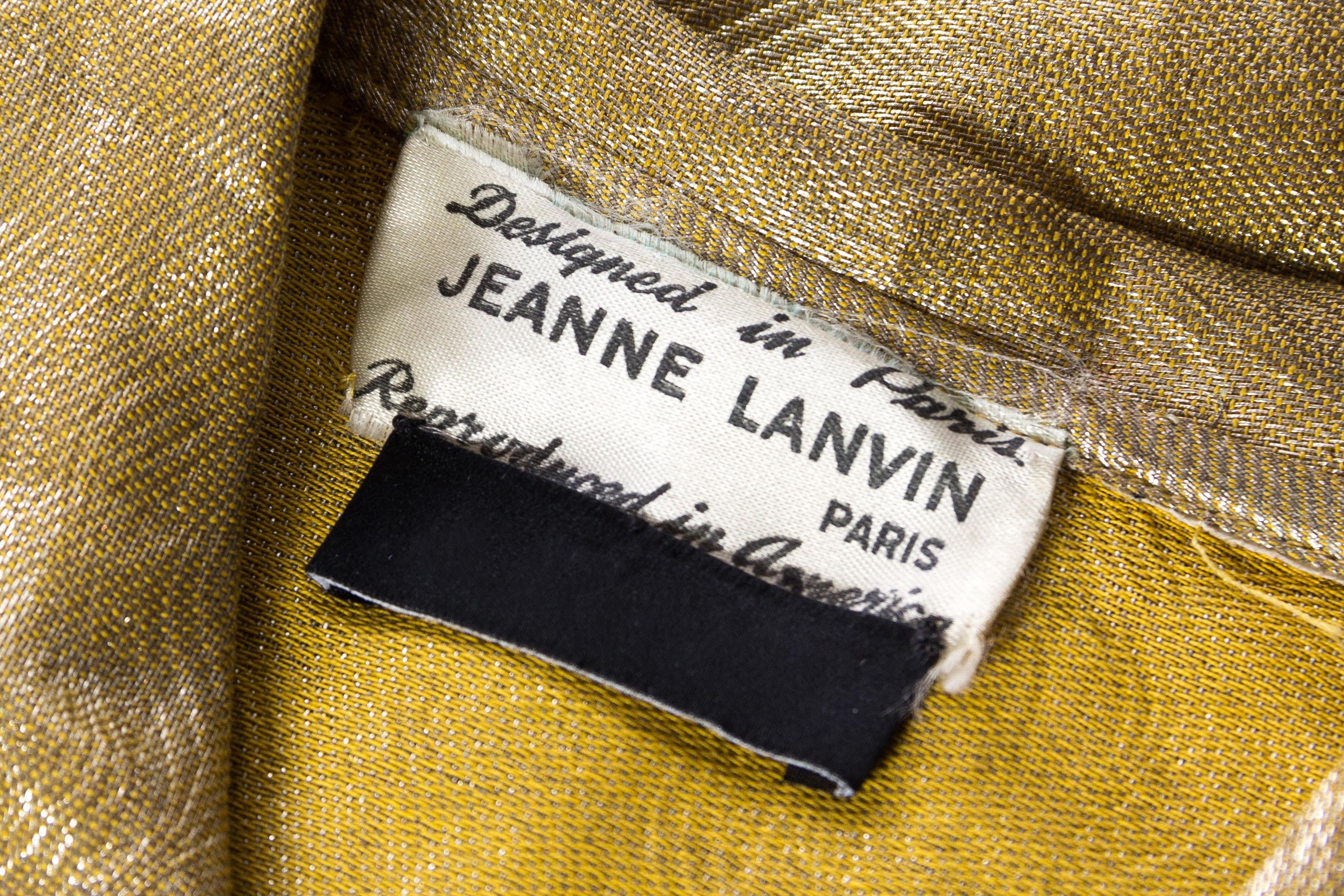 Jeanne Lanvin Gold Lamé Blouse, 1930s  4