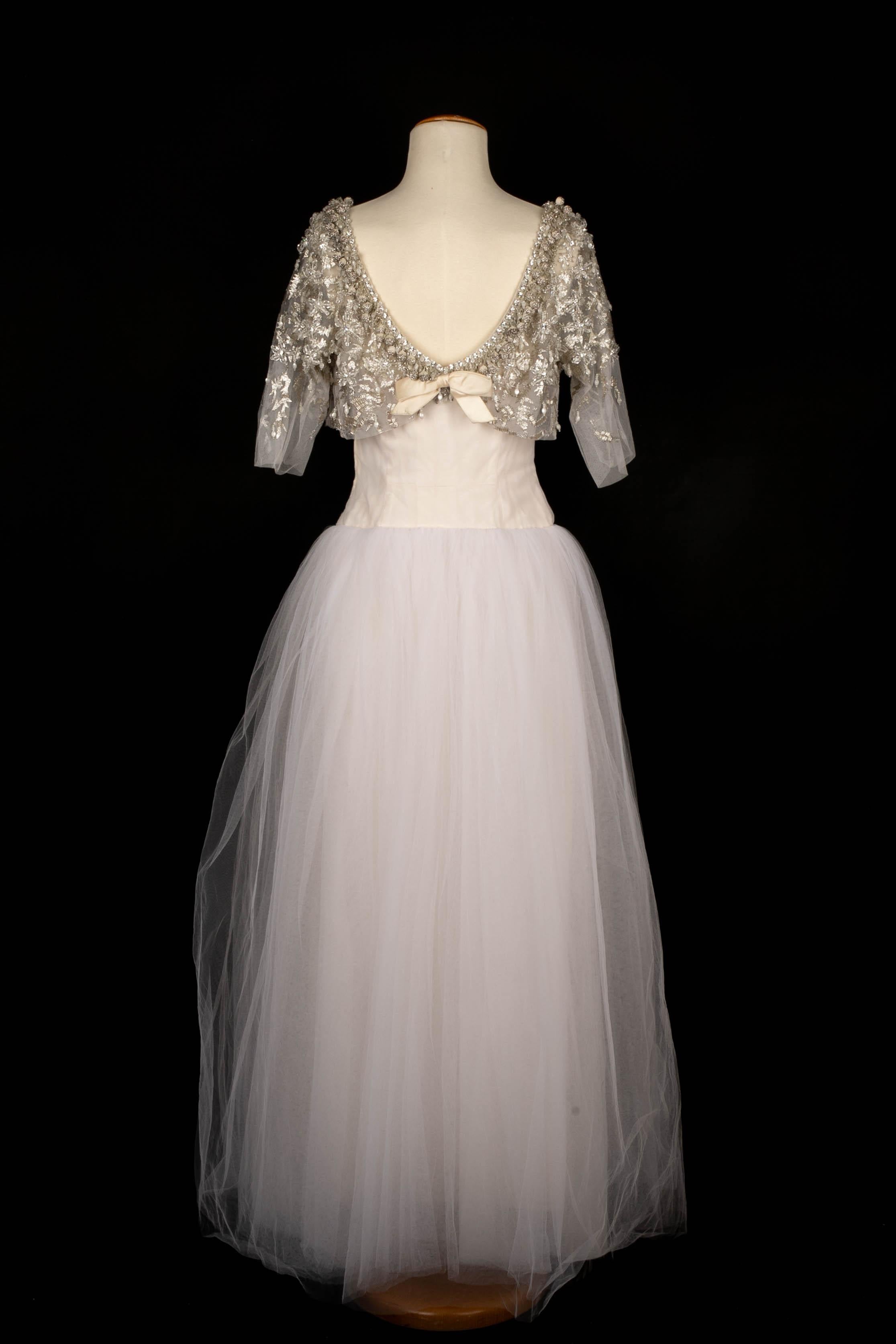 Vestido de Alta Costura Jeanne Lanvin Gris en venta