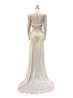 Jeanne Lanvin Haute Couture Ivory Silk Crepe Wedding Gown, France, circa 1943