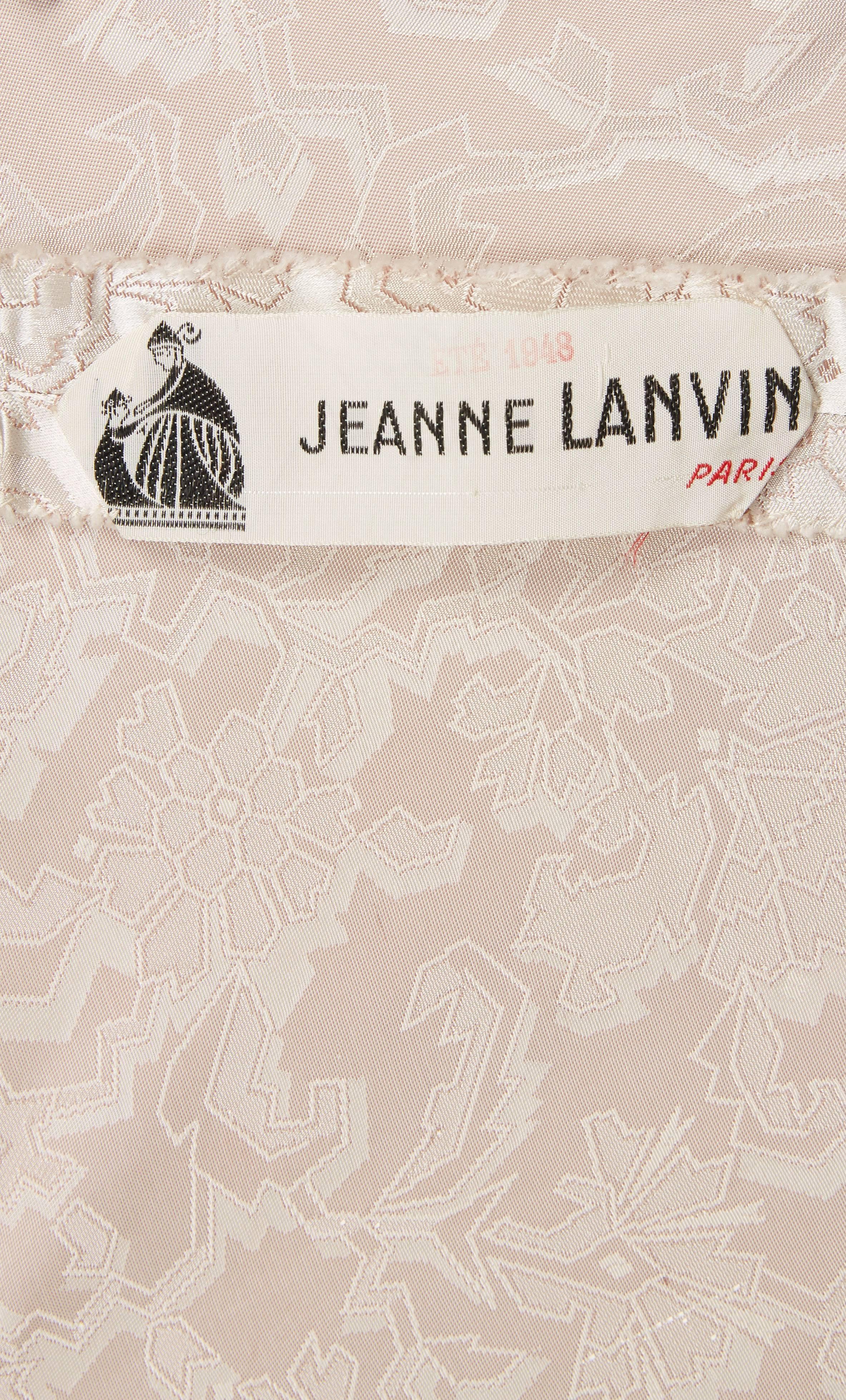 Women's Jeanne Lanvin haute couture silver gown, Spring/Summer 1948 For Sale