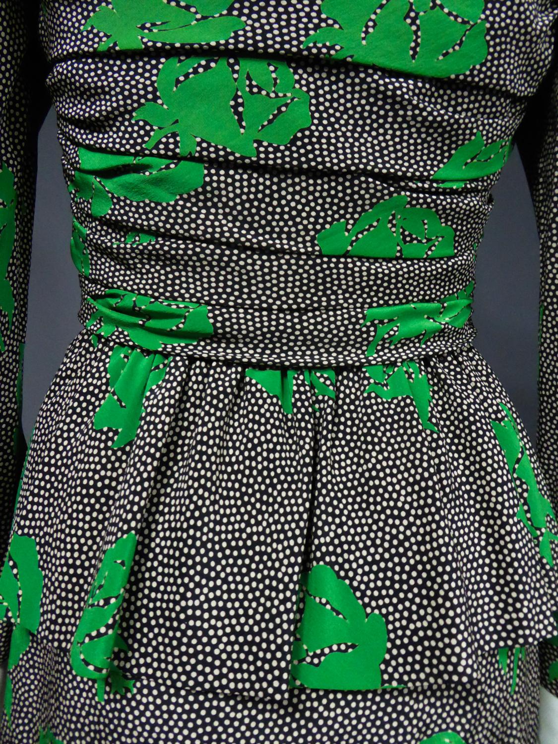 Jeanne Lanvin / Jules-François Grahay Haute Couture Cocktail Dress Circa 1980 9