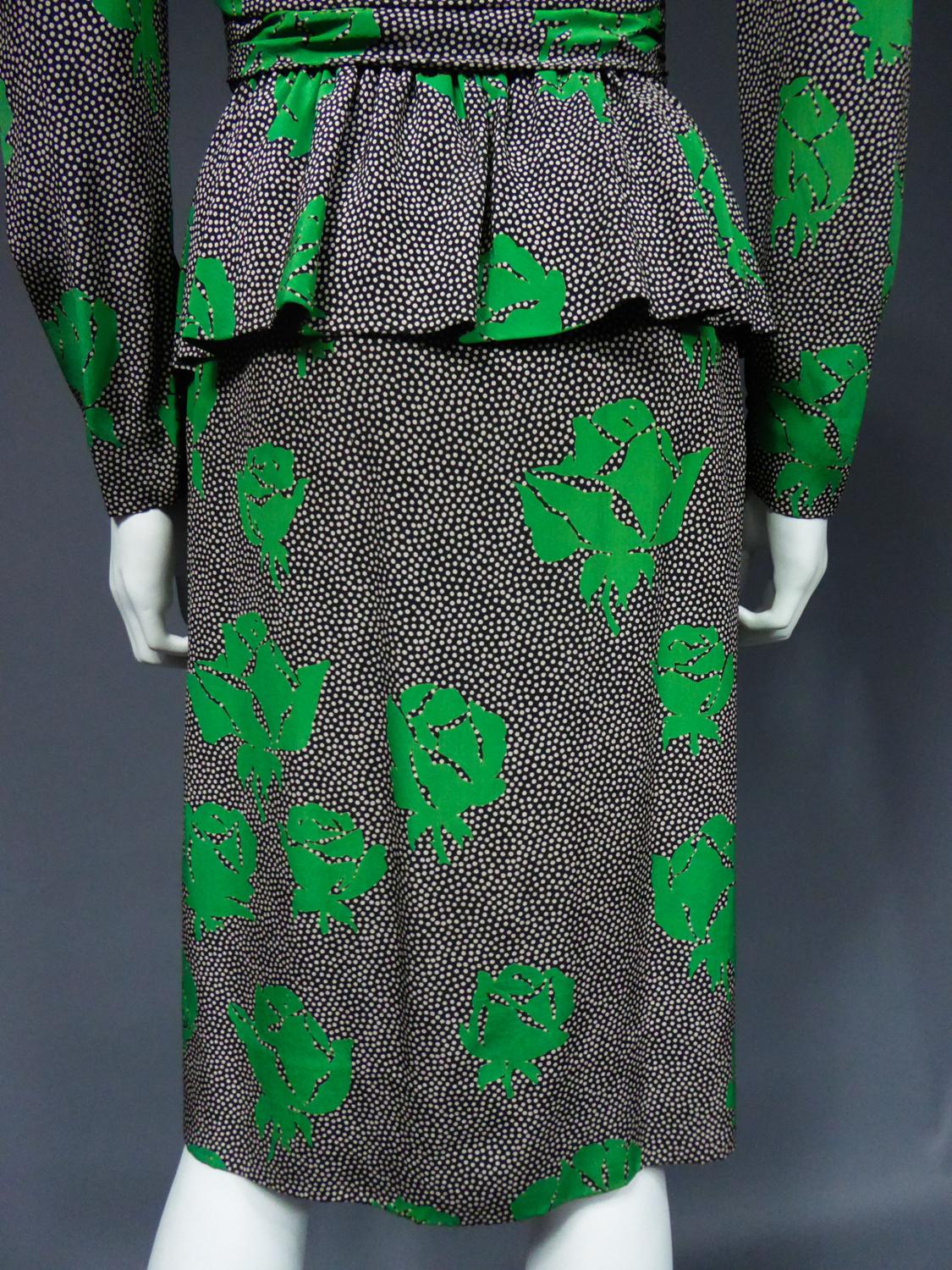 Jeanne Lanvin / Jules-François Grahay Haute Couture Cocktail Dress Circa 1980 10