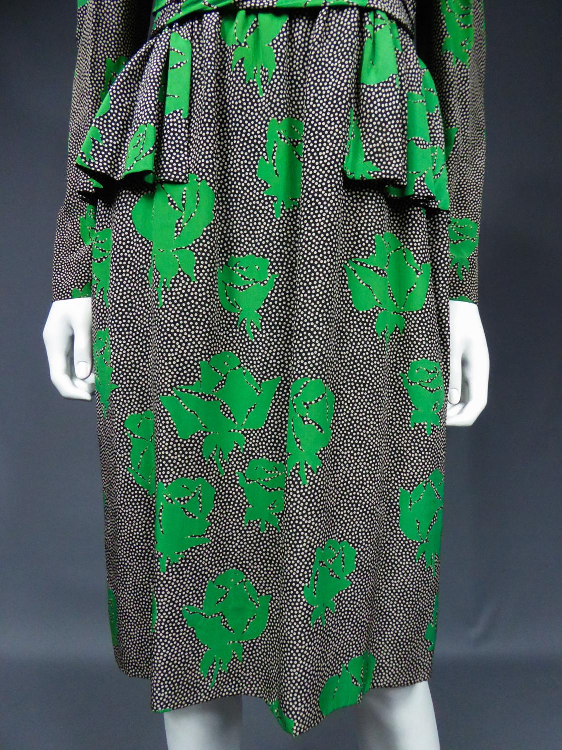 Jeanne Lanvin / Jules-François Grahay Haute Couture Cocktail Dress Circa 1980 2