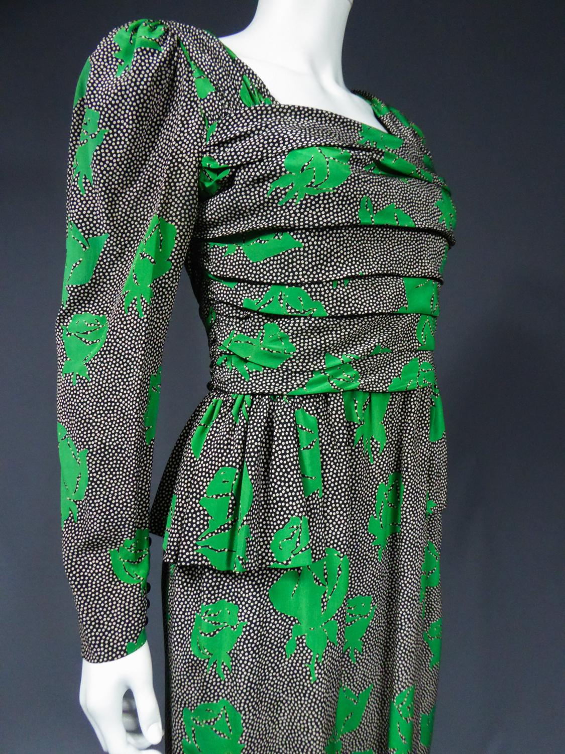 Jeanne Lanvin / Jules-François Grahay Haute Couture Cocktail Dress Circa 1980 4