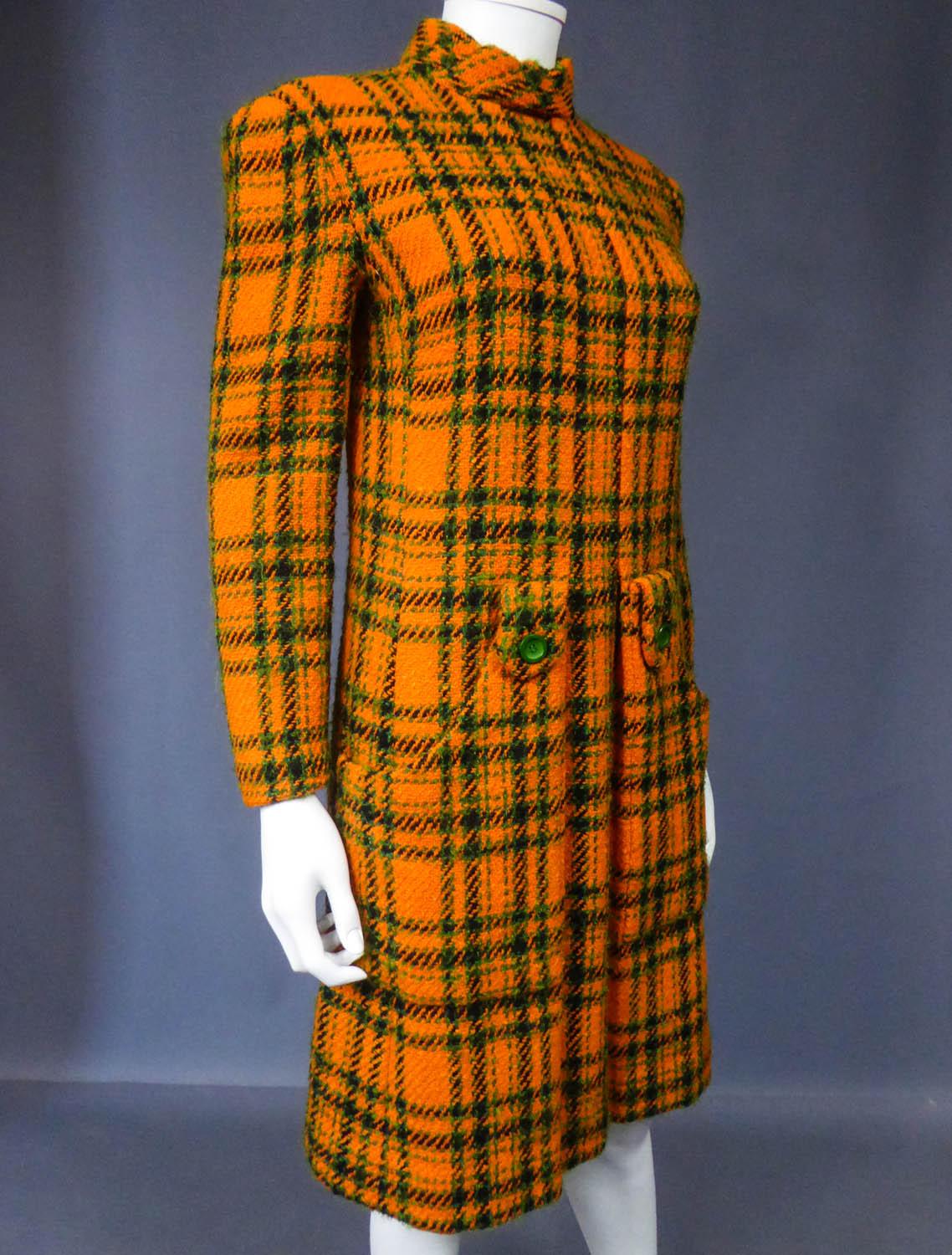 A Jeanne Lanvin Mini Dress Demi Couture in Scottish Tartan Circa 1968/1970 3