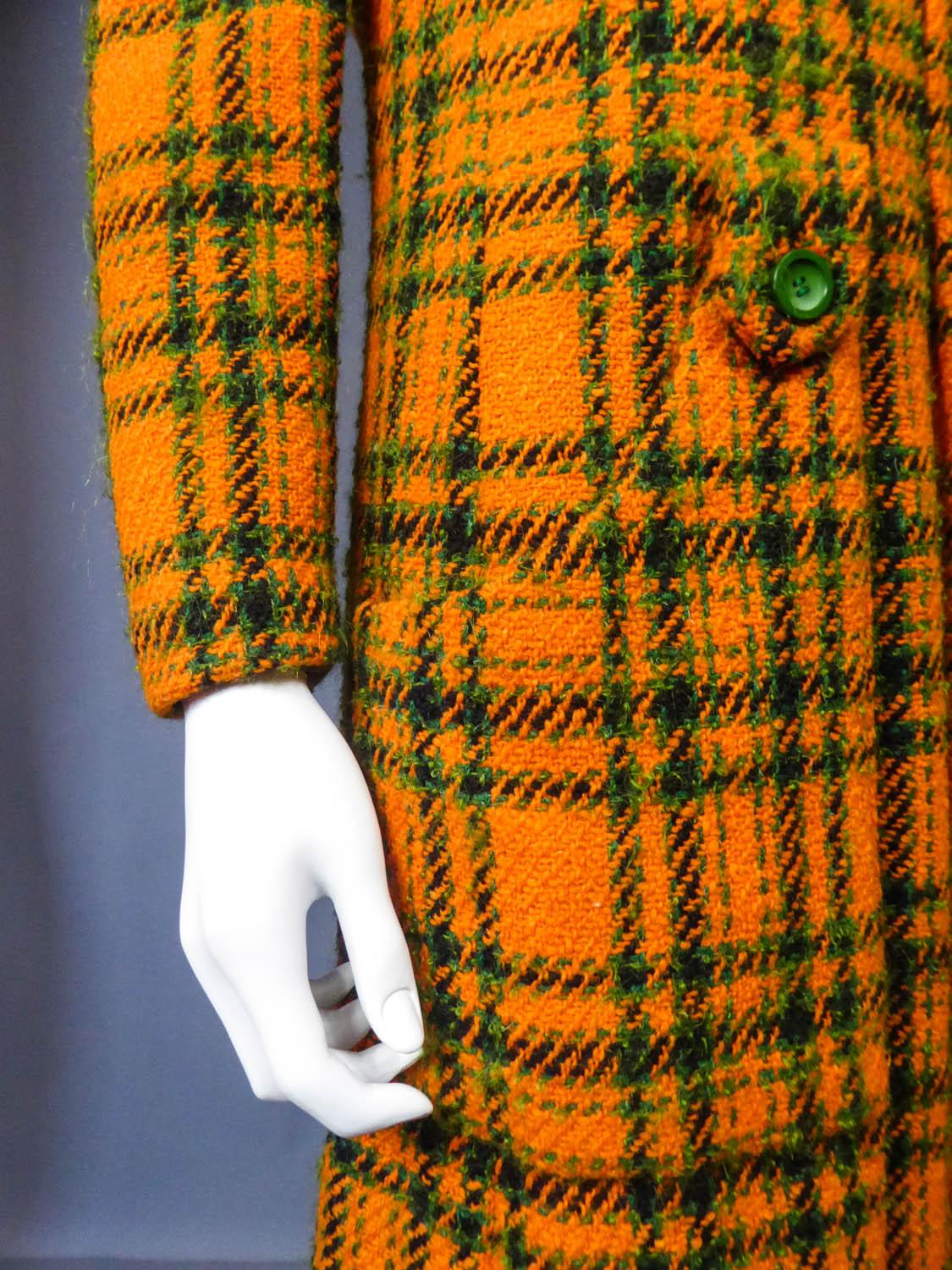 A Jeanne Lanvin Mini Dress Demi Couture in Scottish Tartan Circa 1968/1970 4