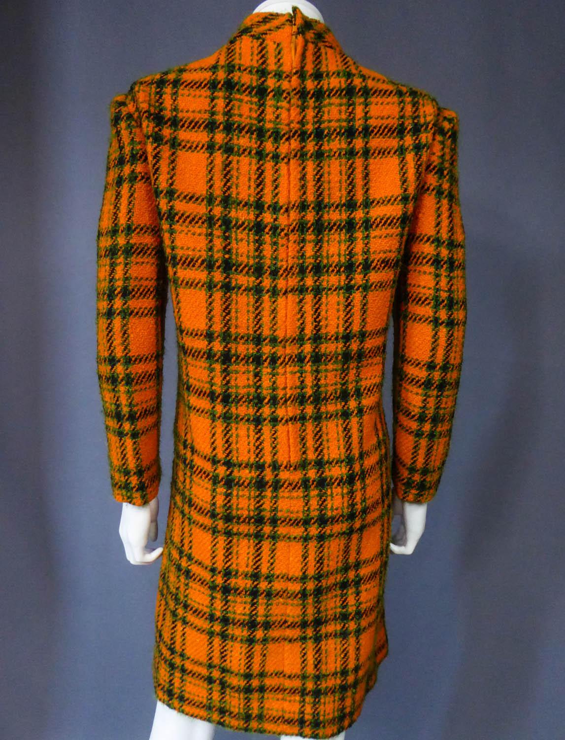 A Jeanne Lanvin Mini Dress Demi Couture in Scottish Tartan Circa 1968/1970 7