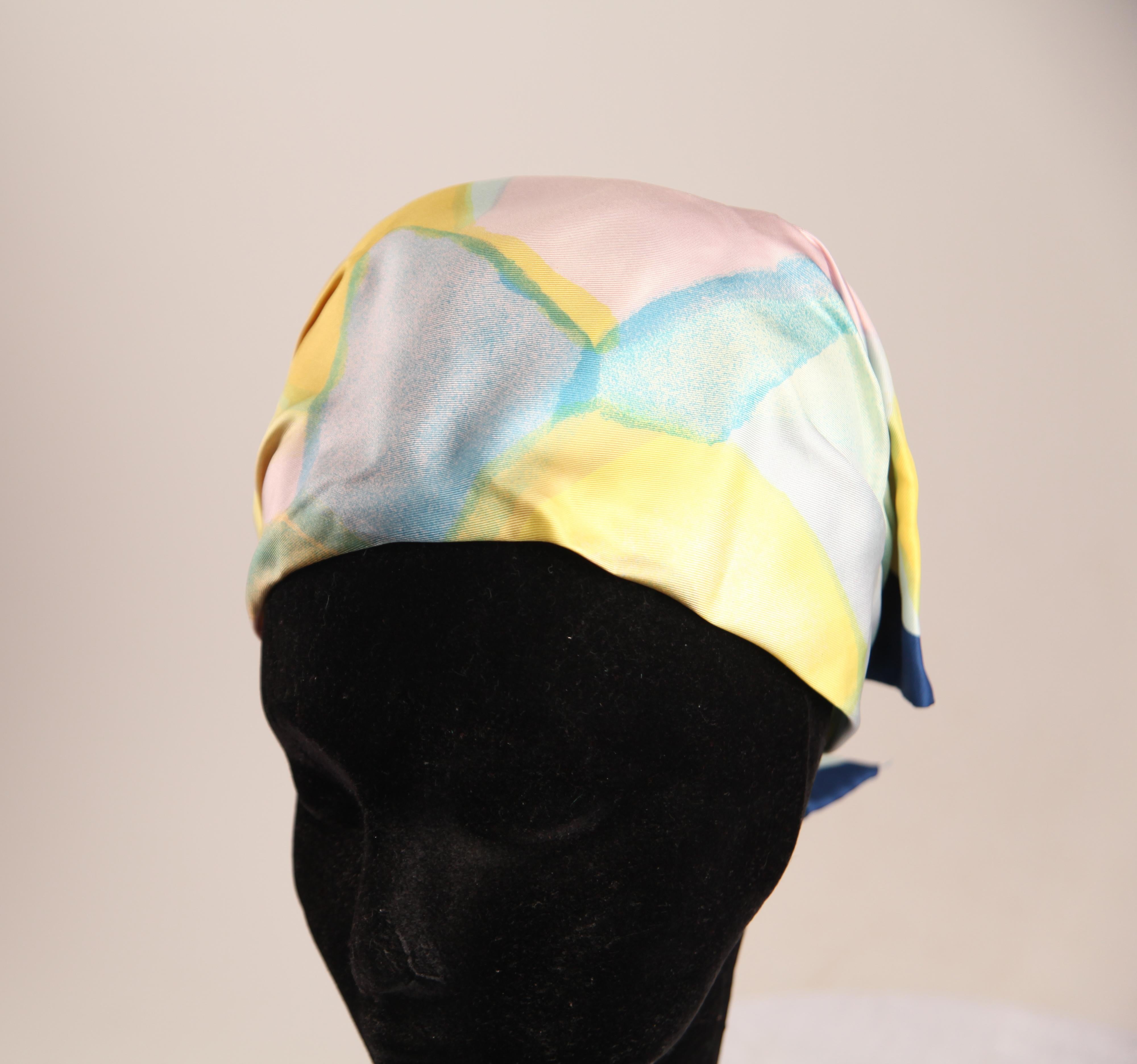 Jeanne Lanvin pleated silk turban hat, c. 1960s 1