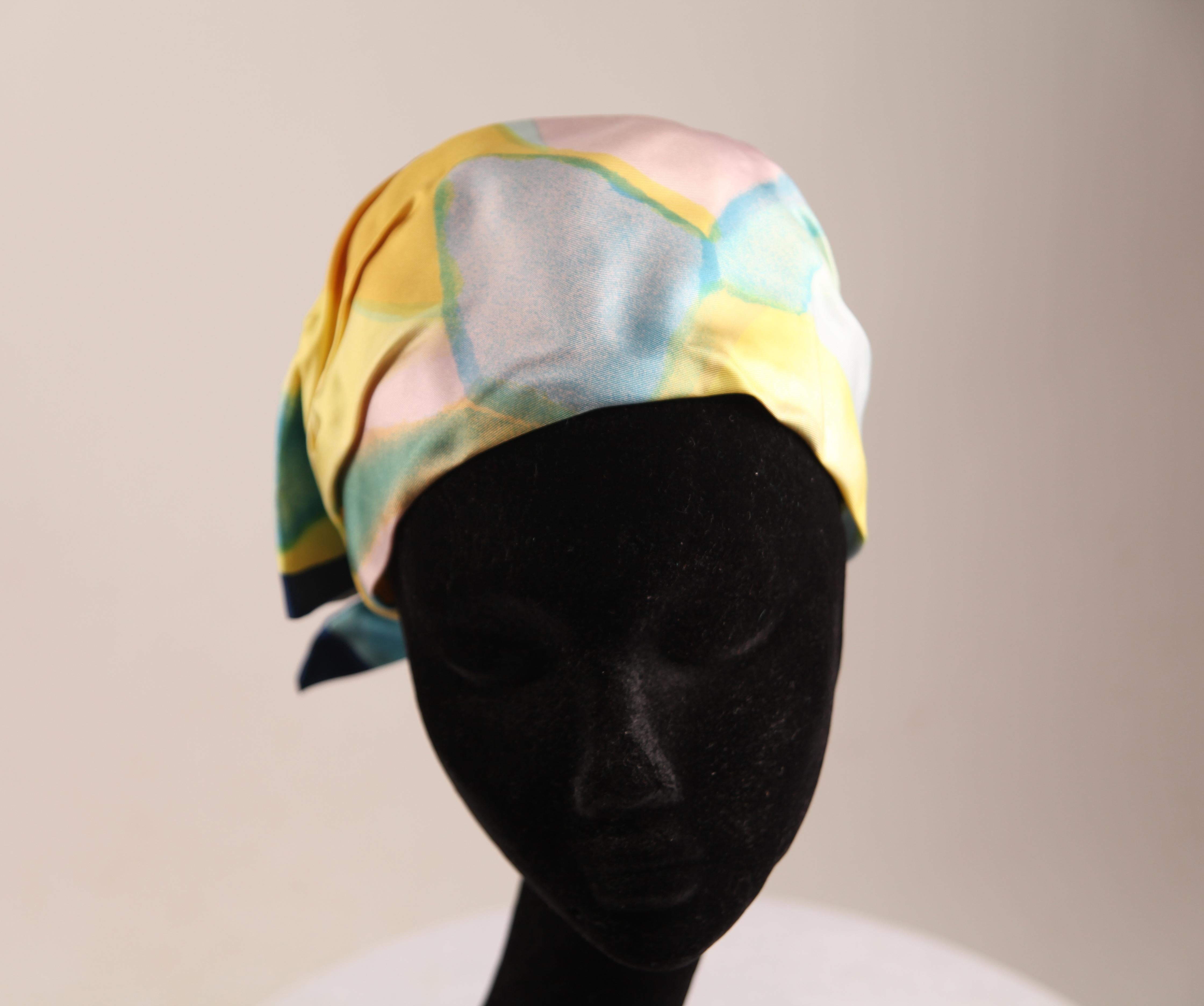 Jeanne Lanvin pleated silk turban hat, c. 1960s 2