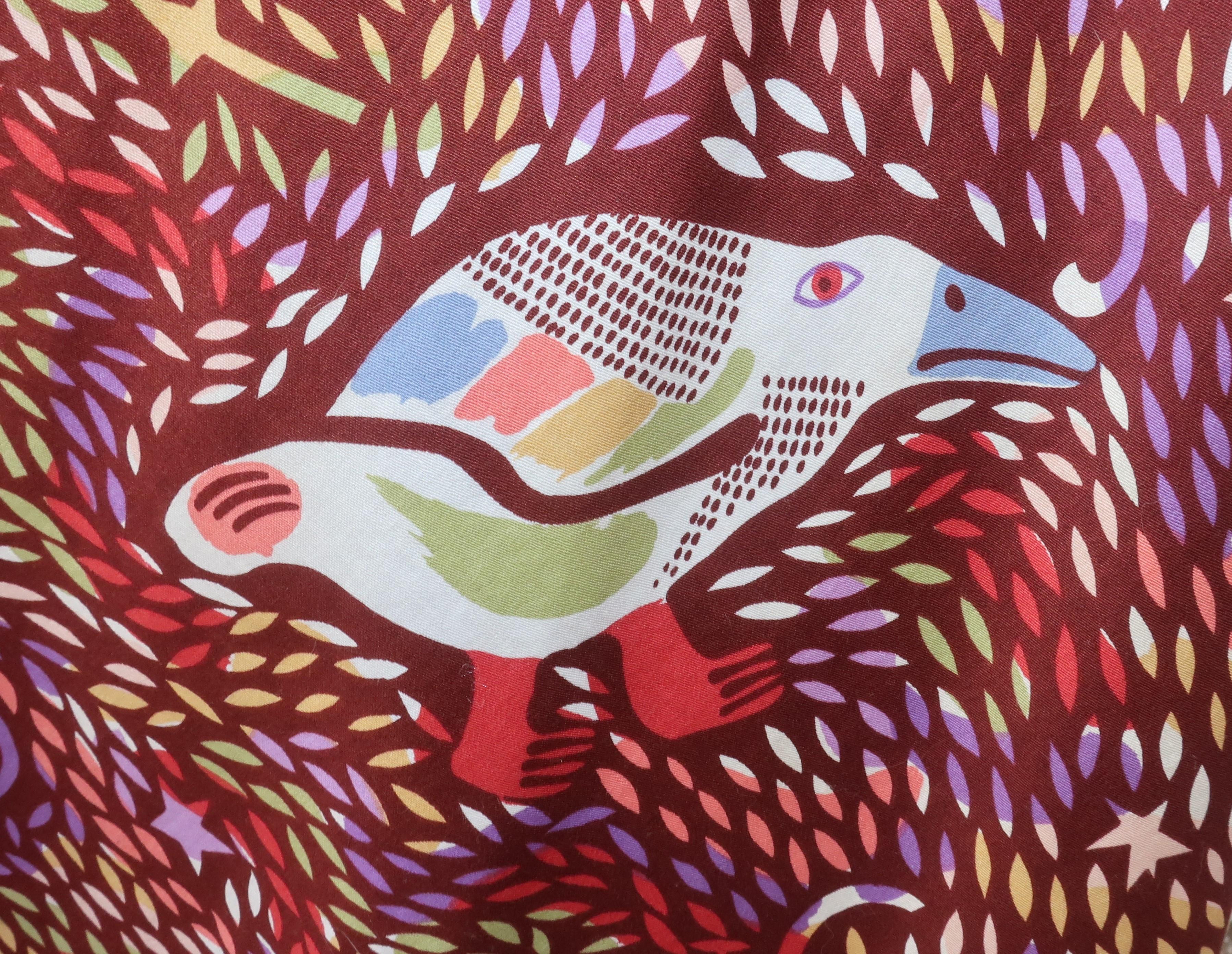 JEANNE MARC Cotton Two Piece Bird Print Dress, 1980's For Sale 4