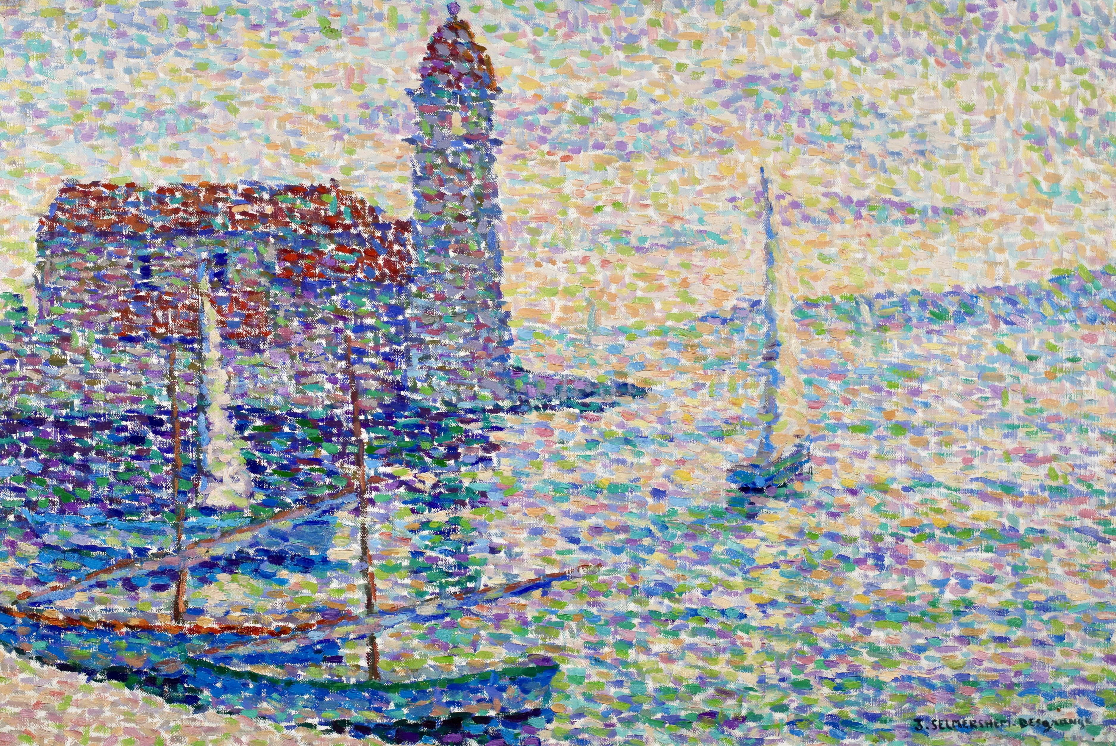 Jeanne Selmershein-Desgrange - Coucher de Soleil - Pointillist