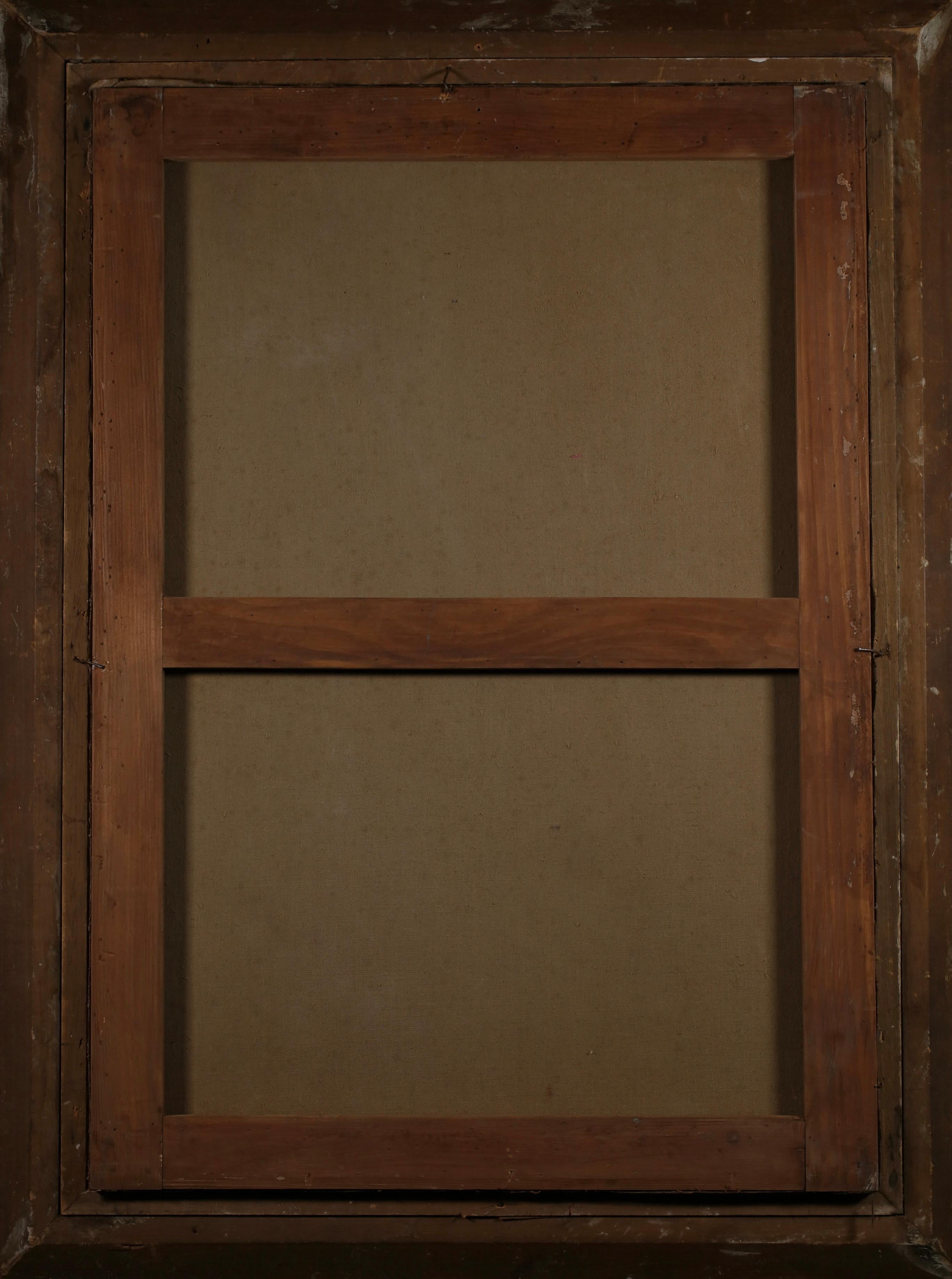 Le Petit Dejeuner - Pointillistische Landschaft Öl von Jeanne Selmersheim-Desgrange (Pointillismus), Painting, von JEANNE SELMERSHEIN-DESGRANGE