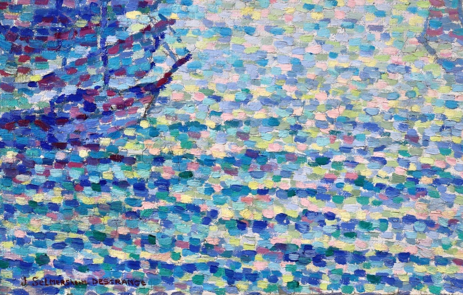 Sailing Boats - Neo Impressionist Oil, Riverscape - Jeanne Selmersheim-Desgrange 3