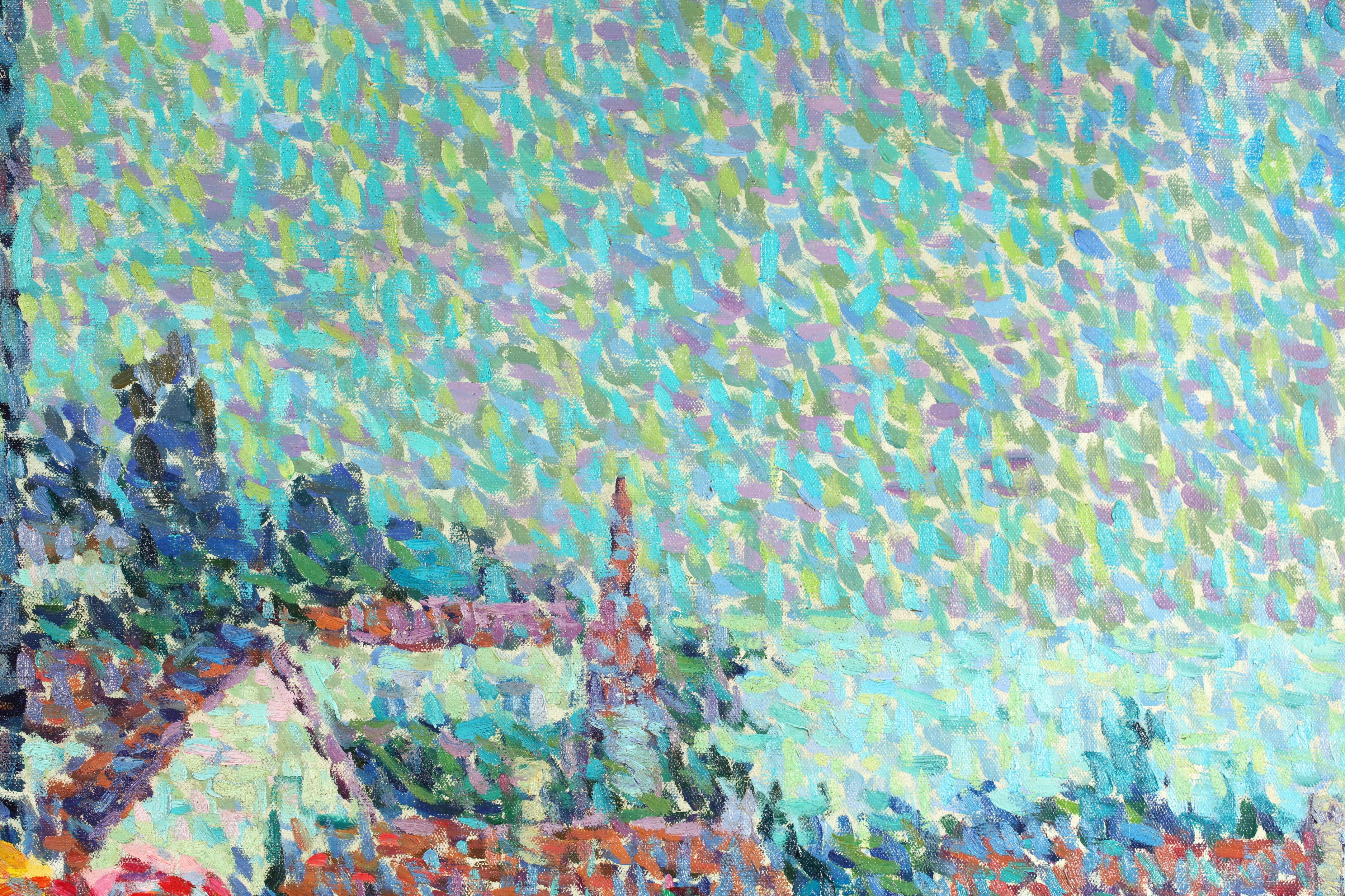 Sur la Terrasse- Bodegón neoimpresionista al óleo - Jeanne Selmersheim-Desgrange 6