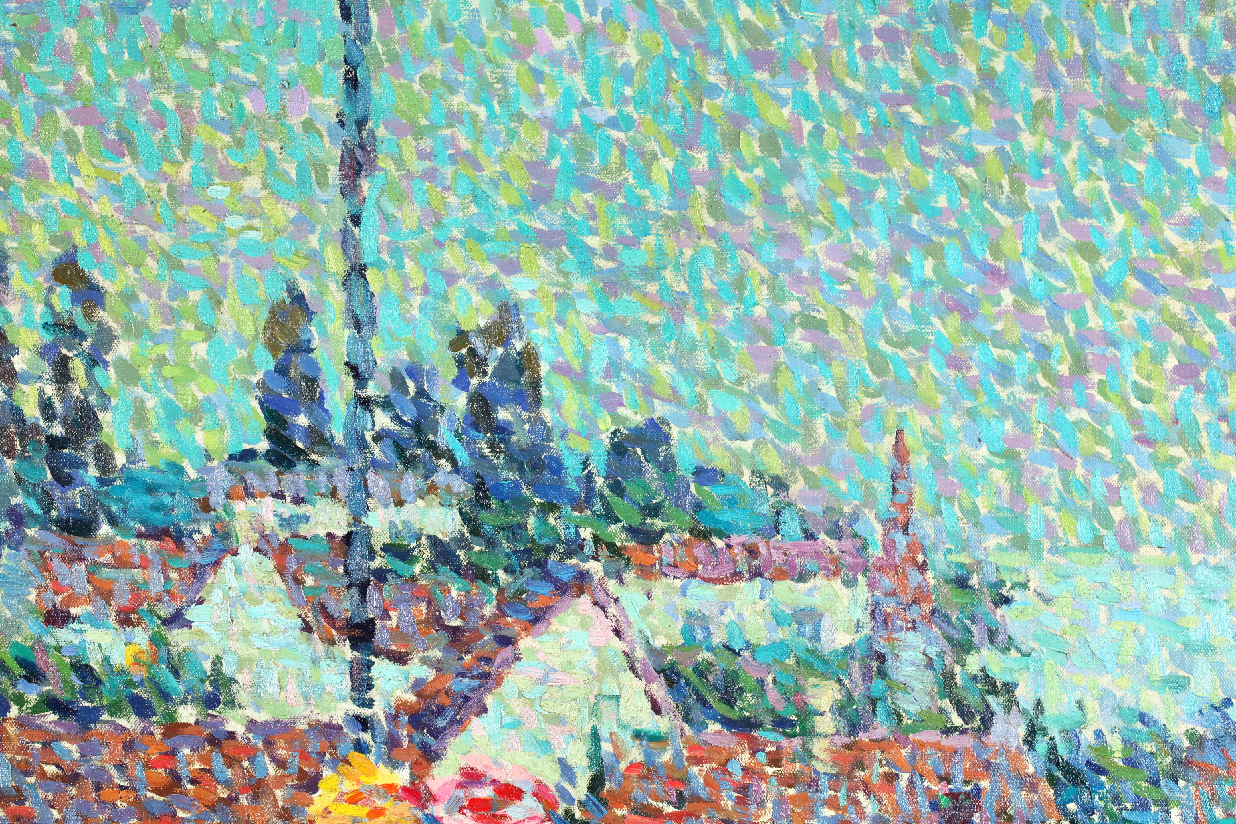 Sur la Terrasse- Bodegón neoimpresionista al óleo - Jeanne Selmersheim-Desgrange 7