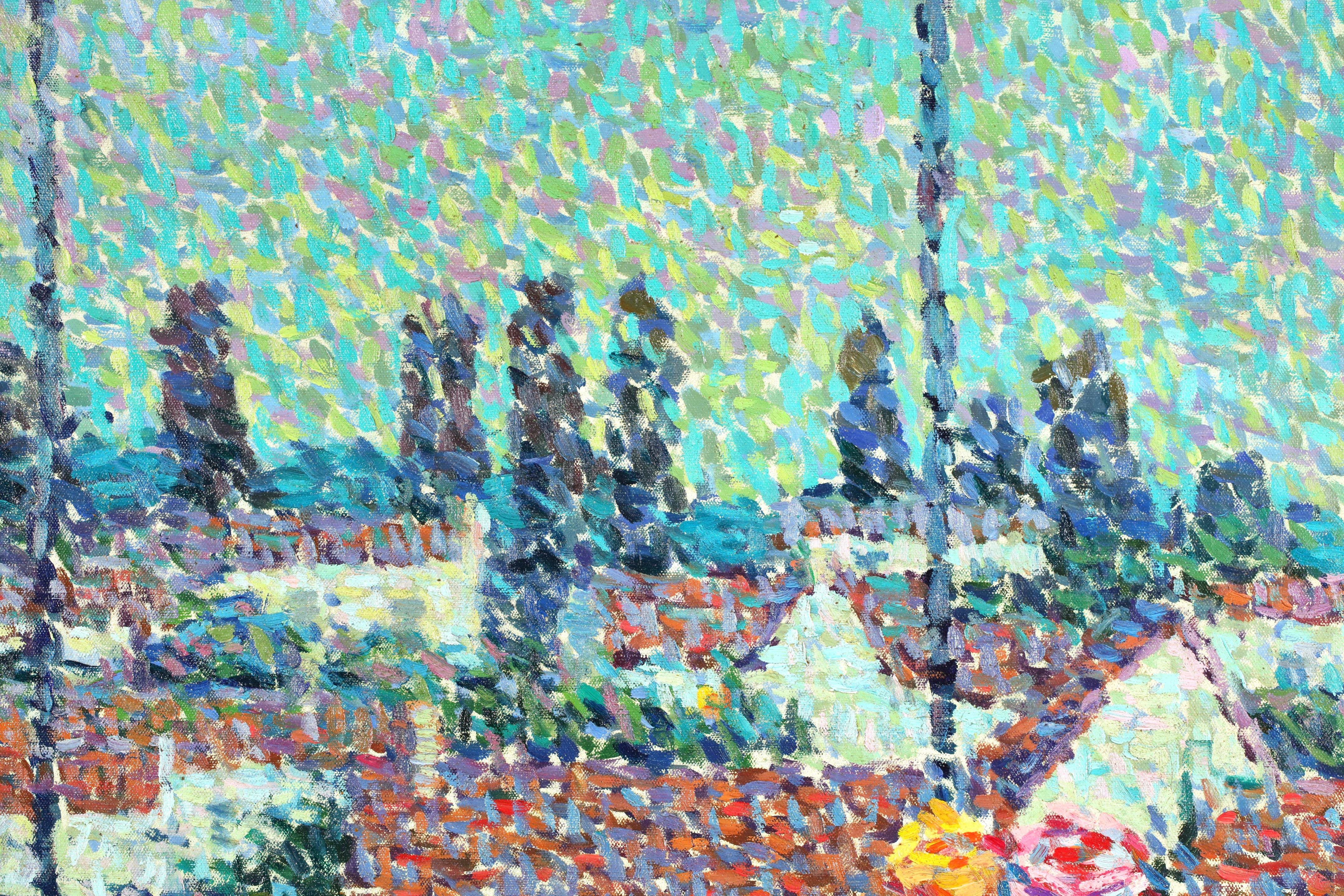 Sur la Terrasse- Bodegón neoimpresionista al óleo - Jeanne Selmersheim-Desgrange 8