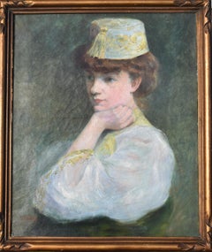 Jeanne THELIEZ (1875-1957) Portrait de l'école française 1933 Peinture à l'huile