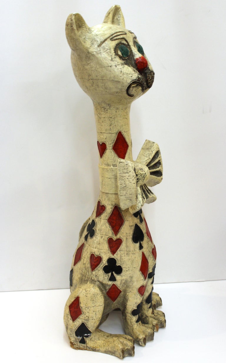 Jeanne Valentine Mexican Midcentury PapierMâché Cat at 1stDibs