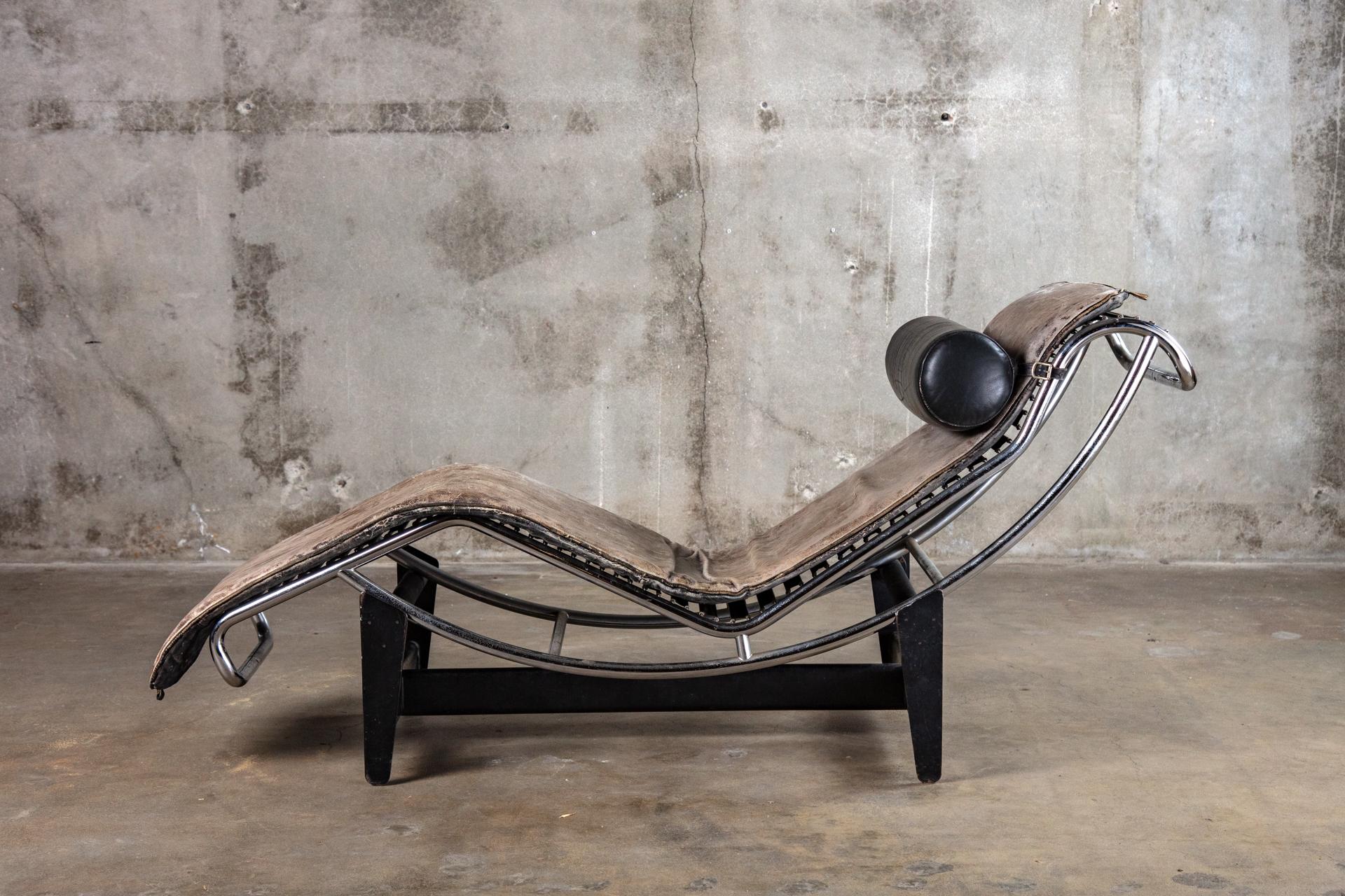 Perriand, Jeanneret and Le Corbusier LC4 chaise, early piece.