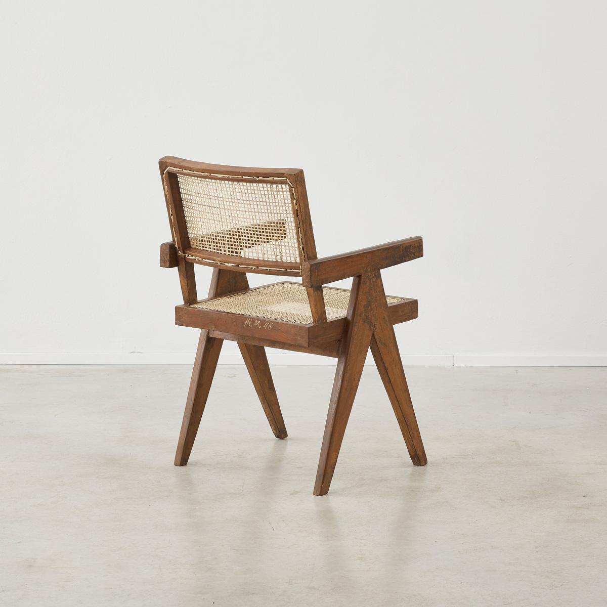 Jeanneret PJ-SI-28-b Armchair, France/India, 1956 In Good Condition In London, GB