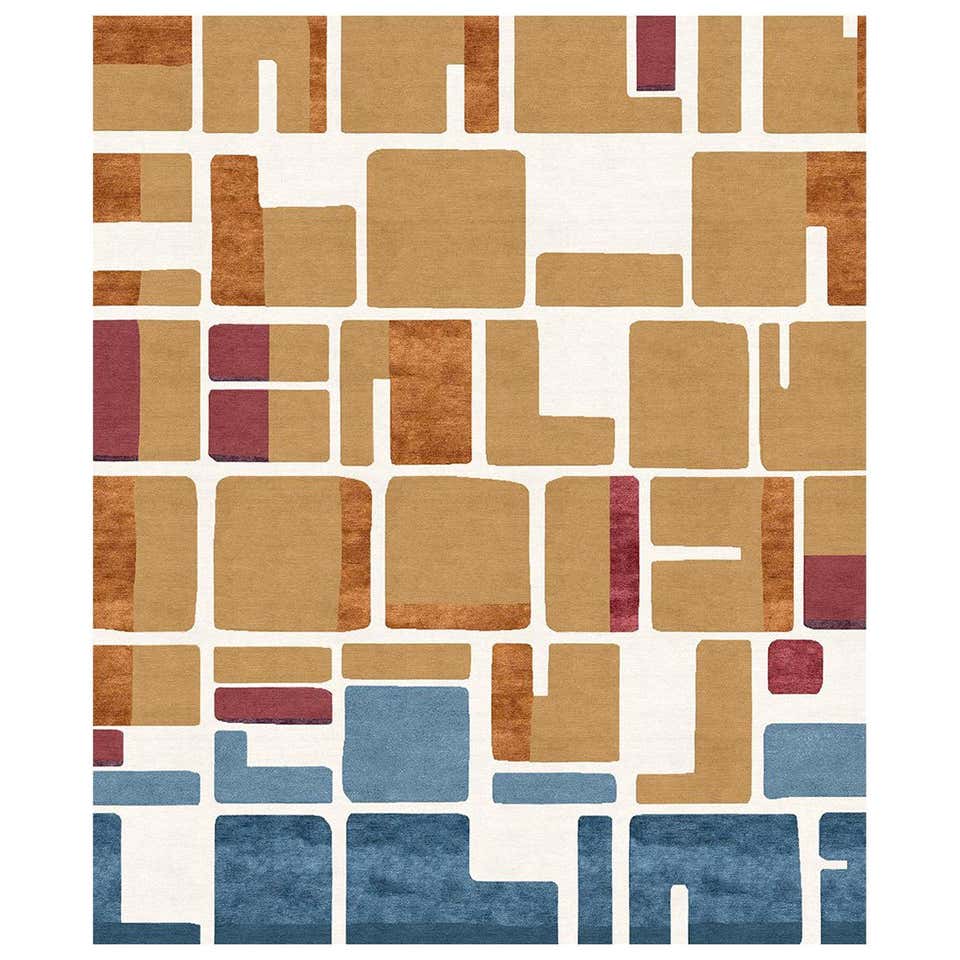 Italian Rug Patterned Multicolor Sustainable Modern - Jeanneret Coupe ...