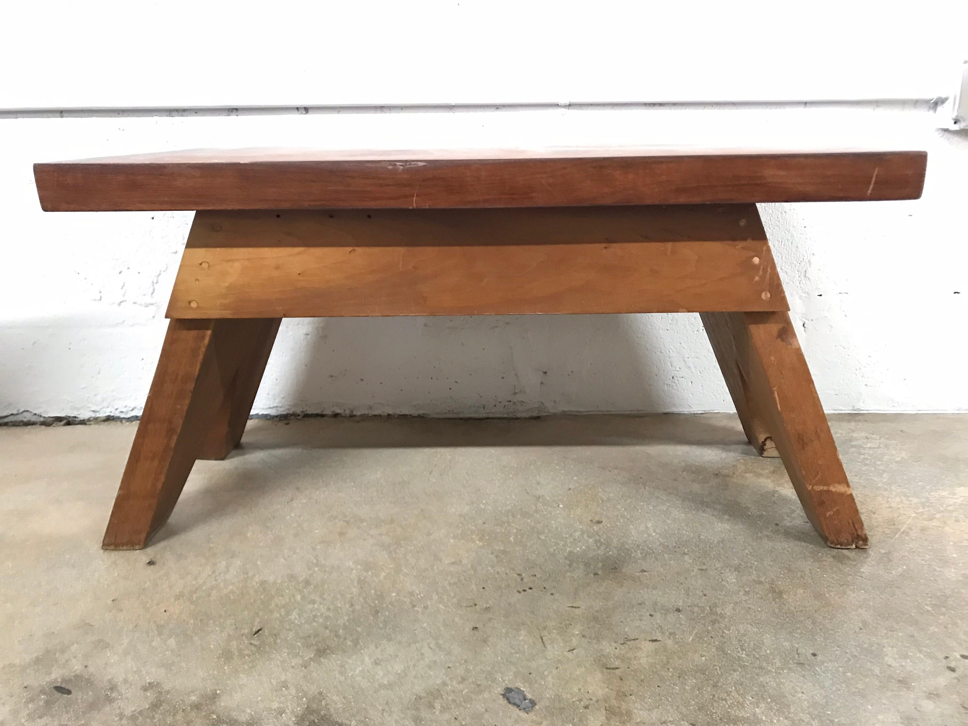Jeanneret Style Table In Good Condition In Miami, FL