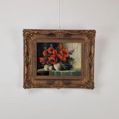 Jeannette Slager Natura morta floreale impressionista olandese con papaveri, inizio 1900