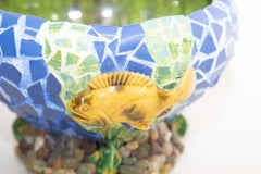Jeannie Houston Antes Mosaic Mix Media Aquarius Planter