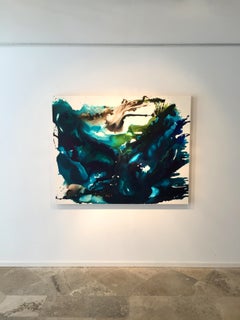 Fracture, acrylic paint on board