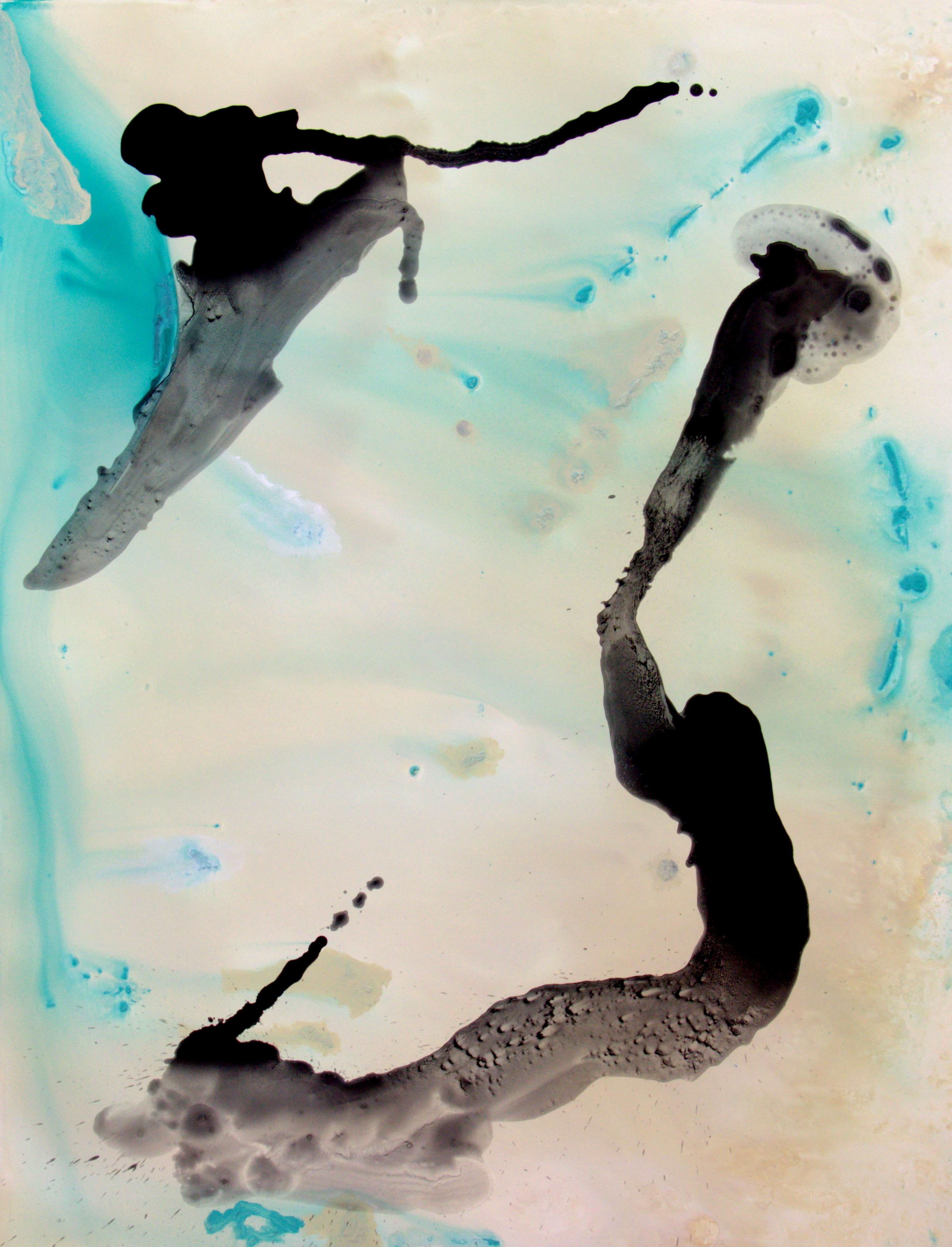 Jeannie Motherwell Abstract Painting – Wipeout