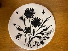 Jeannine Hétreau, Plate Decorated with Stylized Marguerite, for Primavera