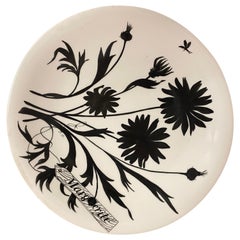 Vintage Jeannine Hétreau, Plate Decorated with Stylized Marguerite, for Primavera