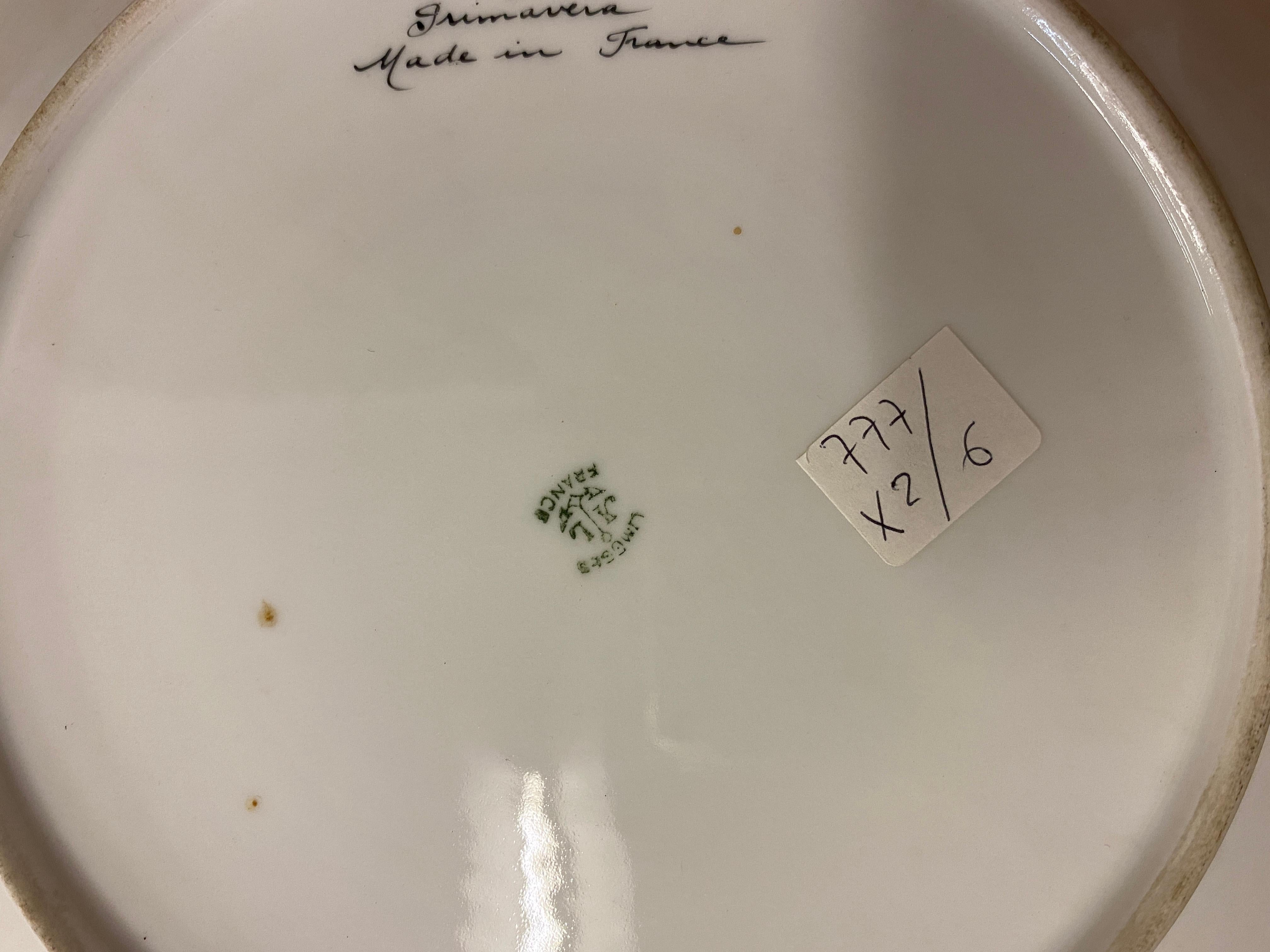 Jeannine Hétreau, Plate Decorated with Stylized Rose, for Primavera, circa 1950 For Sale 1