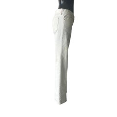 Weiße Gucci Tom Ford Horsebit-Jeans aus Stretch-Denim aus den 2000er Jahren