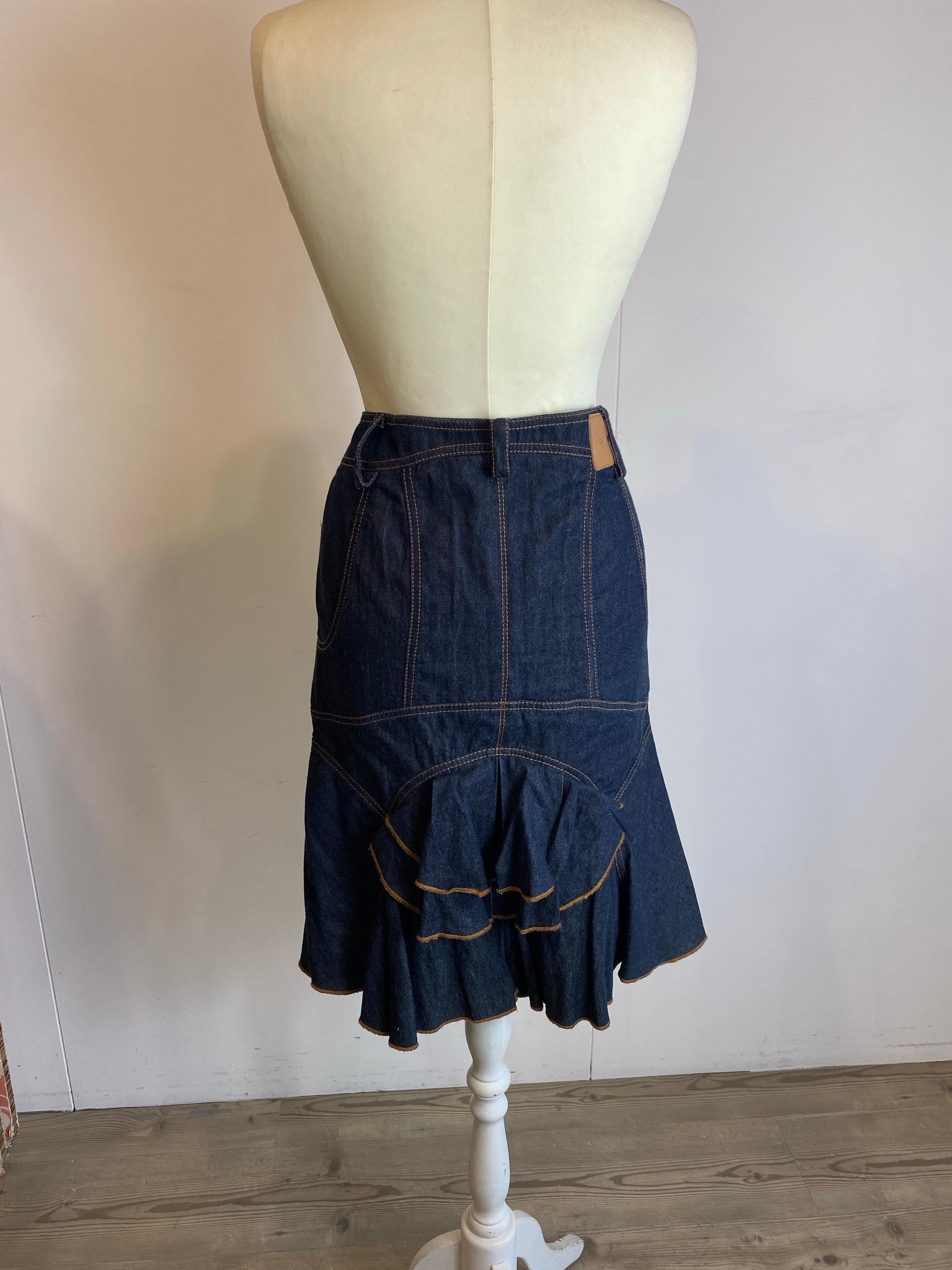 Jeans jacket with skirt GaetanoNavarra For Sale 6
