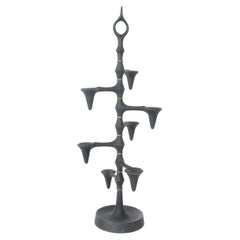 Quistgaard for Dansk Black Iron & Brass Swivel Candelabra, 1960s