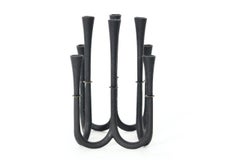 Jeans Quistgaard für Dansk Acht Kerzenständer-Kandelaber aus Gusseisen und Messing