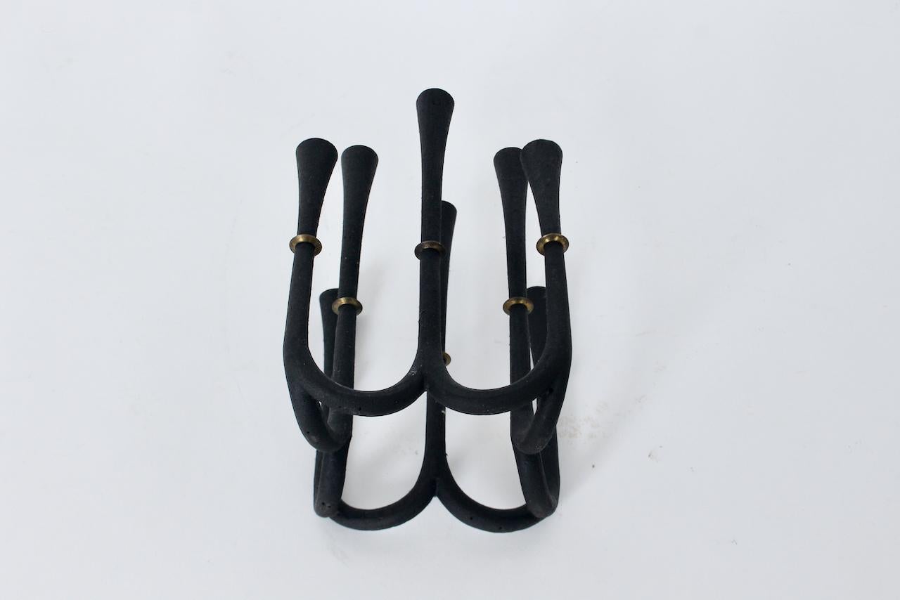 Mid-20th Century Jeans Quistgaard for Dansk Cast Iron & Brass Eight Candlestick Candelabra For Sale