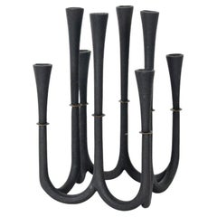 Candelabro de ocho velas de hierro fundido y latón Jeans Quistgaard para Dansk