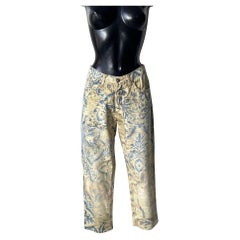 Roberto Cavalli 90s baroque printed jeans