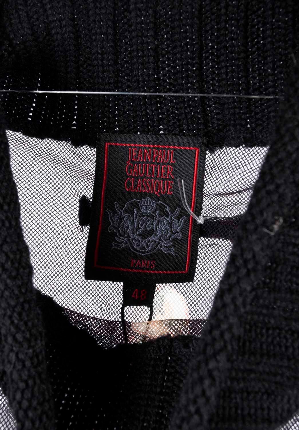 Jeaun Paul Gaultier Herren Top Transparentes Strick Vintage Größe ITA48/M (Grau) im Angebot