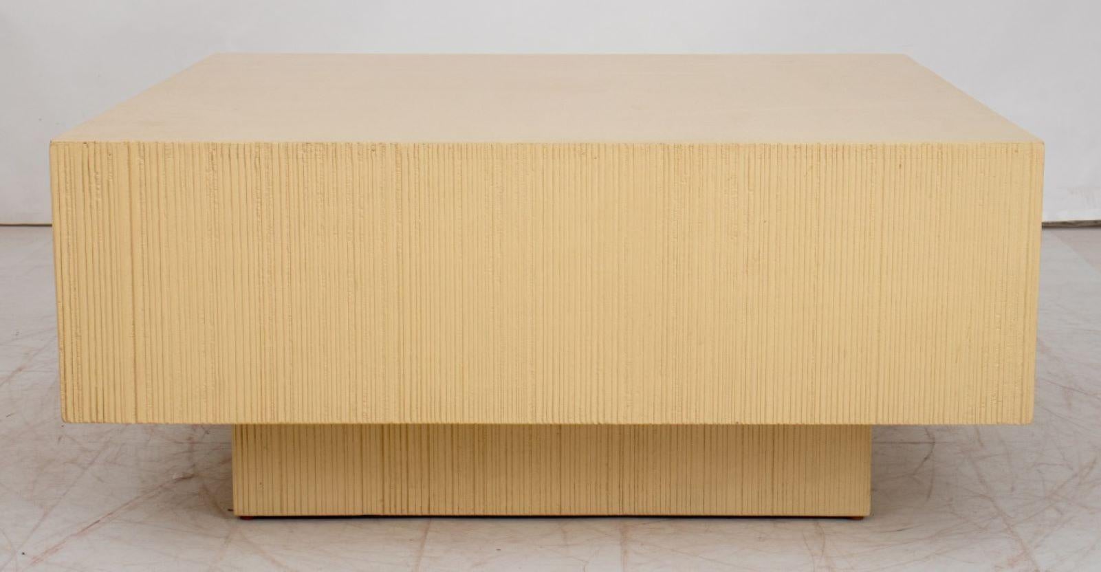 Table basse Block blanc Jeb Jones Bon état - En vente à Astoria, NY
