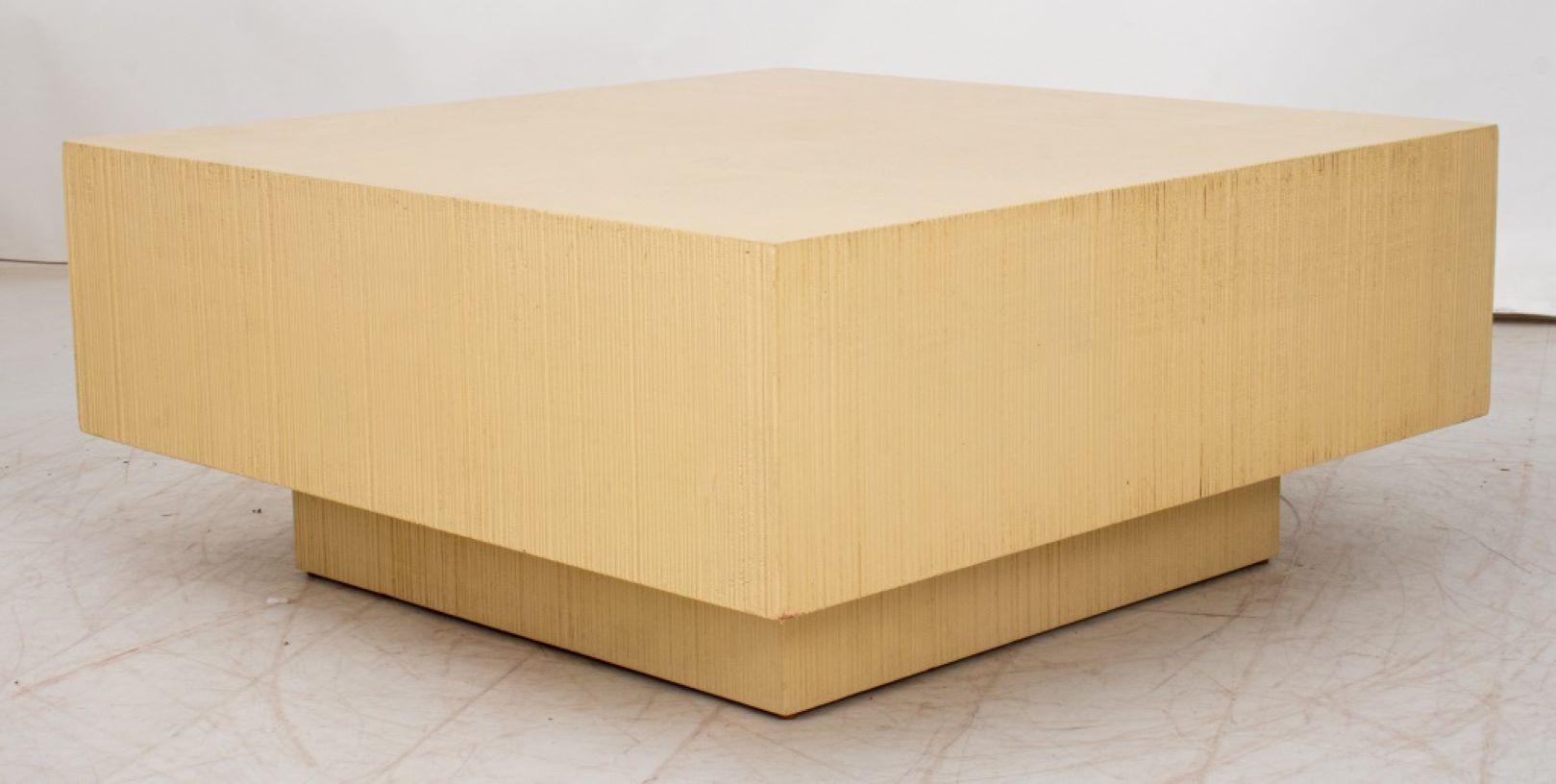Table basse Block blanc Jeb Jones en vente 1